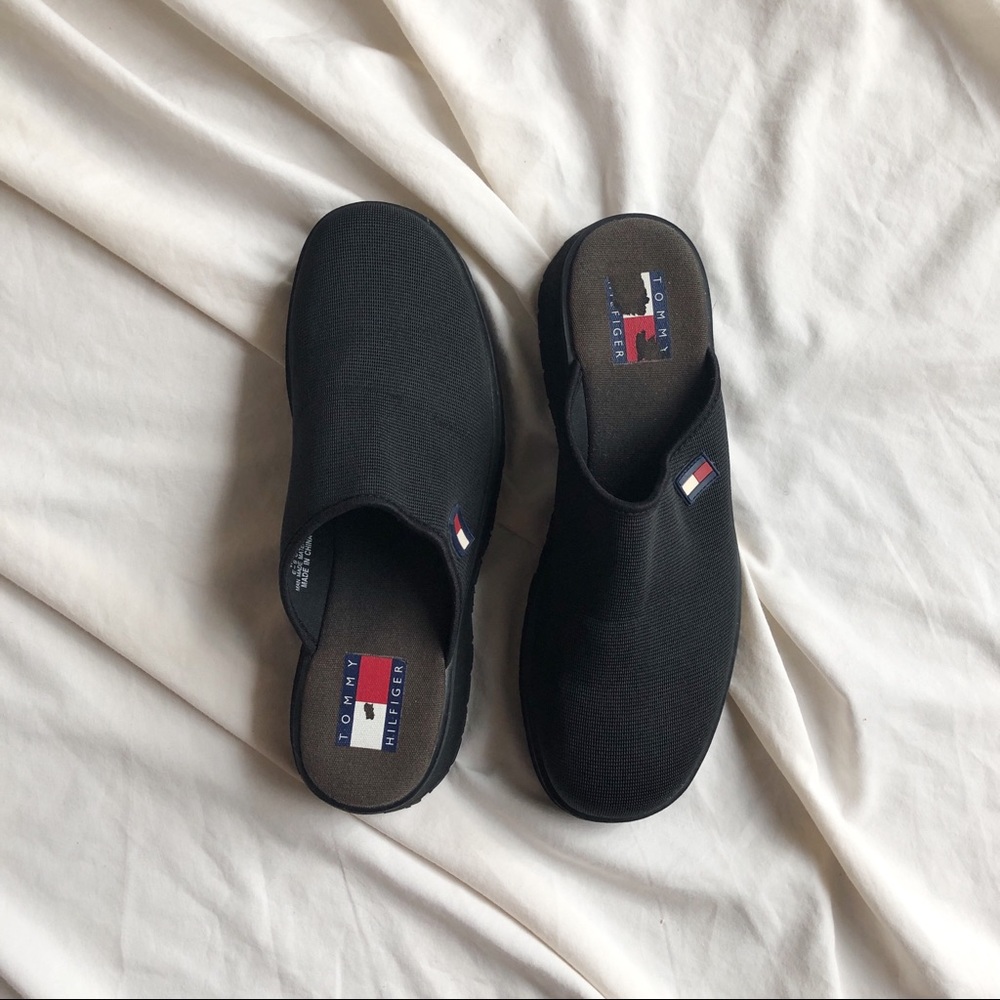 Tommy Hilfiger Black Slip Ons